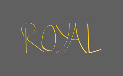 Szablon typografii królewskiego logo