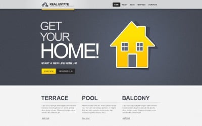 Tema creativo gratuito de WordPress para agencias inmobiliarias