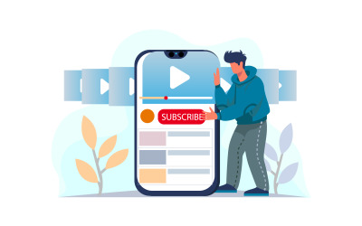 Video Prenumerera på videobloggsida Gratis illustration