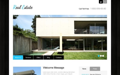 Zdarma Trendy realitní kancelář WordPress téma