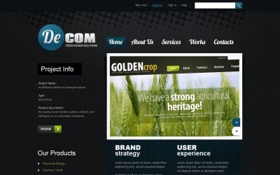 Free Black Web Design WordPress Template