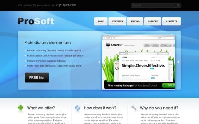 Free Light Software Company WordPress Template