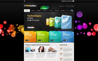 Gratis in het oog springend WordPress-thema van het softwarebedrijf