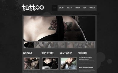 Gratis tattoo-salon WordPress-sjabloon