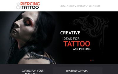 Gratis WordPress -tema för tatueringskonstsalong