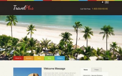 Kostenloses Bright Travel Agency WordPress-Theme