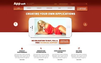 Layout del negozio di software per smartphone gratuito per WordPress
