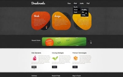 Modelo gratuito de WordPress para web design moderno