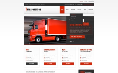 Tema gratuito de ResponsiveTransportation para WordPress