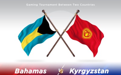 Bahamas contre Kirghizistan deux drapeaux