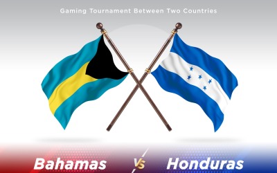 Bahamas kontra Honduras Två flaggor