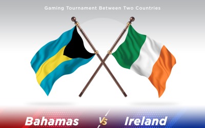 Bahamas kontra Irland två flaggor