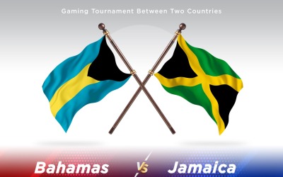 Bahamas kontra Jamaica två flaggor