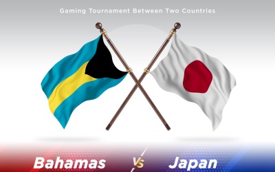Bahamas kontra japan Två flaggor