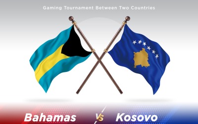Bahamas kontra Kosovo Två flaggor