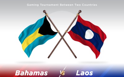 Bahamas kontra Laos Två flaggor