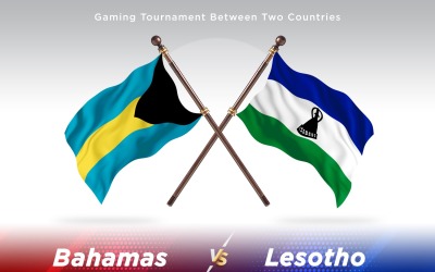 Bahamas kontra Lesotho två flaggor