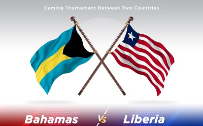 Bahamas kontra Liberia två flaggor