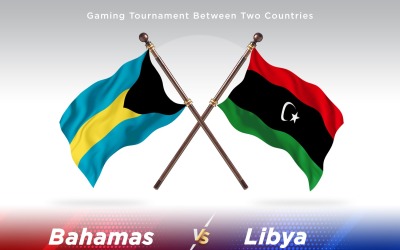 Bahamas kontra Libyen två flaggor
