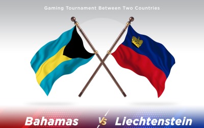 Bahamas kontra Liechtenstein Två flaggor