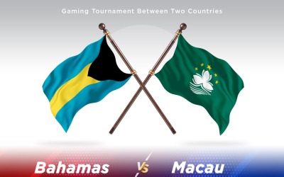 Bahamas kontra Macau två flaggor