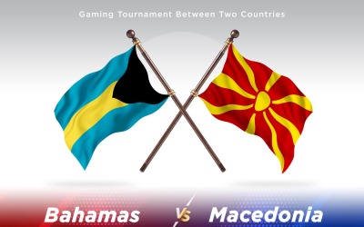 Bahamas kontra Makedonien två flaggor