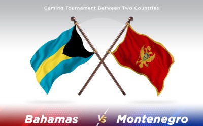 Bahamas kontra Montenegro Två flaggor