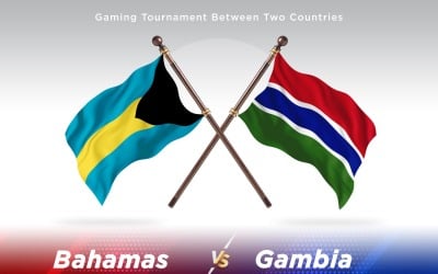Bahamas versus Gambia Two Flags