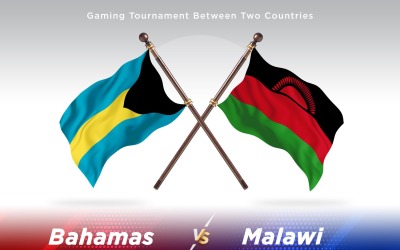 Bahamy versus Malawi dvě vlajky