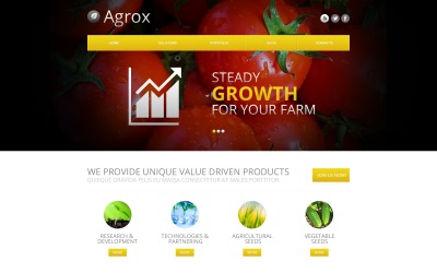 Gratis Red Agriculture-websitethema voor WordPress