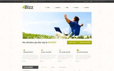 Modèle gratuit d'agence de marketing d'espace blanc pour WordPress