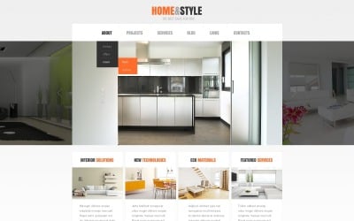 Plantilla WordPress gratuita para diseño de interiores en blanco moderno