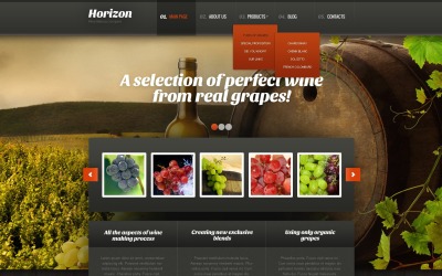 Tema WordPress gratuito per una cantina moderna