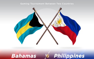 Bahamas contra duas bandeiras das Filipinas