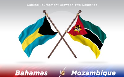 Bahamas kontra Moçambique två flaggor
