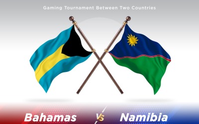 Bahamas kontra Namibia två flaggor