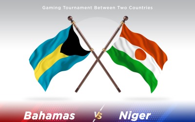 Bahamas kontra Niger två flaggor