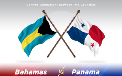 Bahamas kontra Panama två flaggor