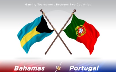 Bahamas kontra Portugal två flaggor