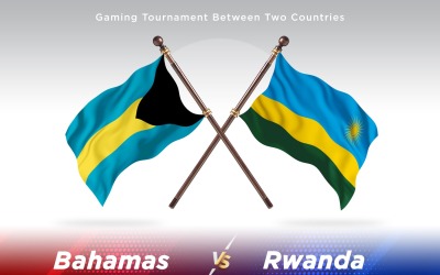 Bahamas kontra Rwanda två flaggor