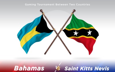 Bahamas kontra saint Kitts och Nevis Two Flags