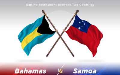 Bahamas kontra Samoa två flaggor