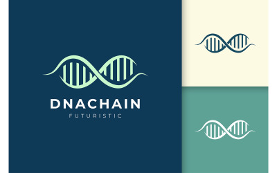 Genetikai logó DNS lánc alakban