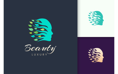 Kozmetik ve güzellik cilt bakımı logosu