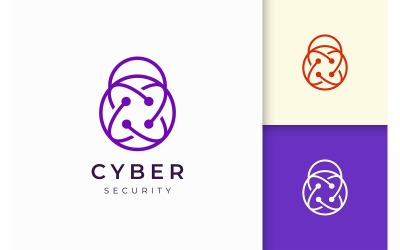 Modèle de logo de technologie de sécurité