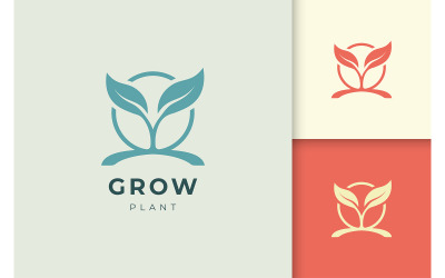 Natural organic logo template
