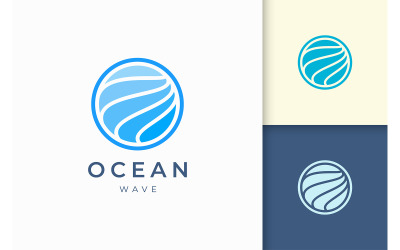 Plantilla de logotipo de piscina o agua