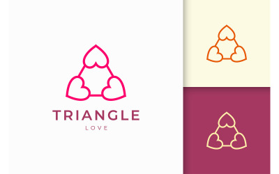 Romance em modelo de logotipo de relacionamento