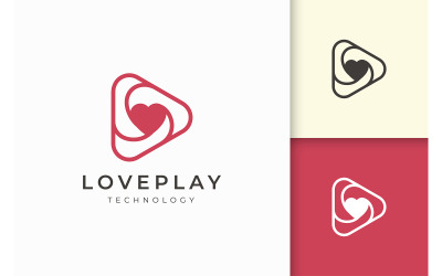 Romantik om kärlek logotyp mall