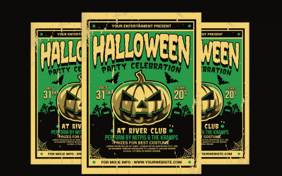Volantino festa di Halloween retrò